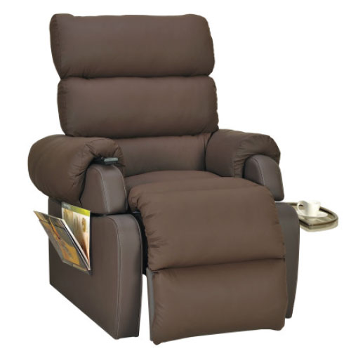 Photo fauteuil releveur Cocoon juste ouvert plus tablette