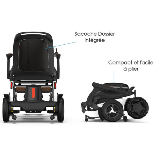 Photo fauteuil BR8l vue de face et plié