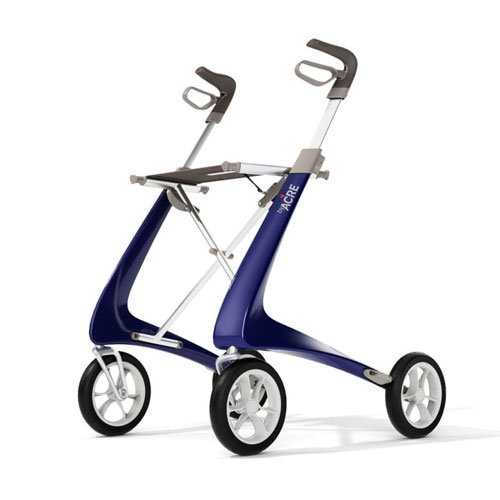 Rollator Carbo Ultralight bleu profil