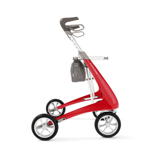 Rollator Carbo Ultralight Rouge côté droit